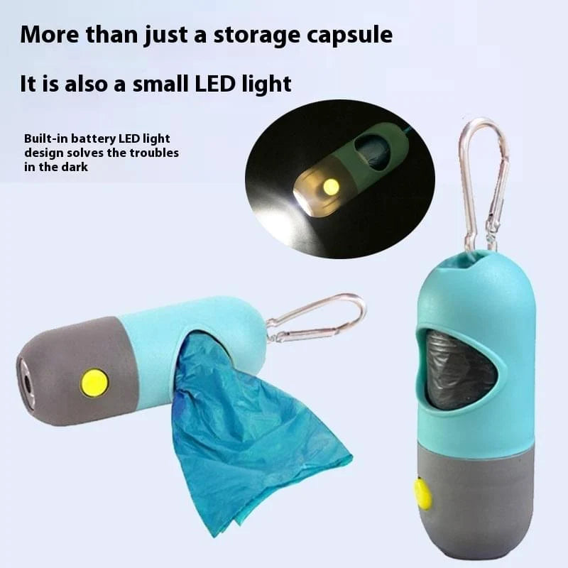 Led Light Pet Waste Bag Dispenser for Dogs Cats Dog Poop Scooper Bags Waste Bags Holder Dispensers Pet Clean Accessories