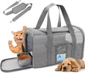 Cat Carrier,Dog Carriers for Small Dogs Medium Cats Pet Carrier up to 15 Lbs, TSA Airline Approved Cat Carrier Soft, Cat Dog Crate Travel Bag,Grey