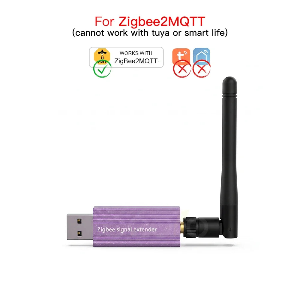 Tuya Zigbee USB Signal Extender with Detachable Antenna High-Gain Repeater Smart Home Mesh Booster for Homeassistant Zigbee2Mqtt