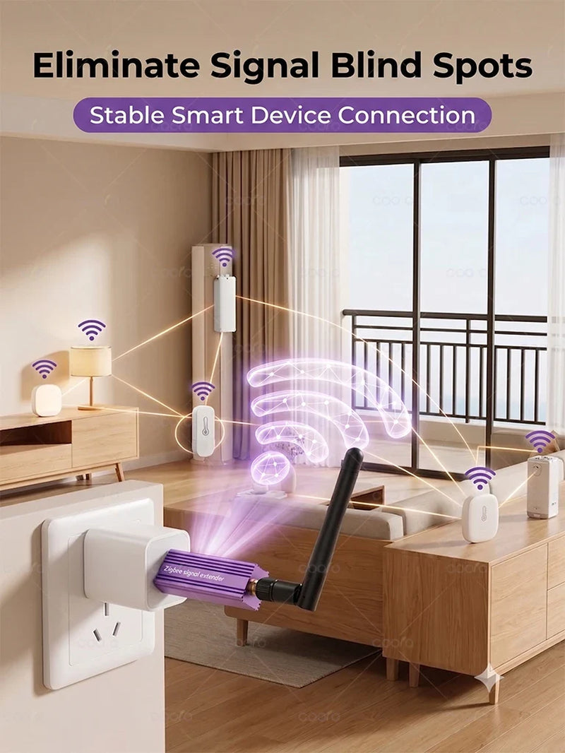 Tuya Zigbee USB Signal Extender with Detachable Antenna High-Gain Repeater Smart Home Mesh Booster for Homeassistant Zigbee2Mqtt