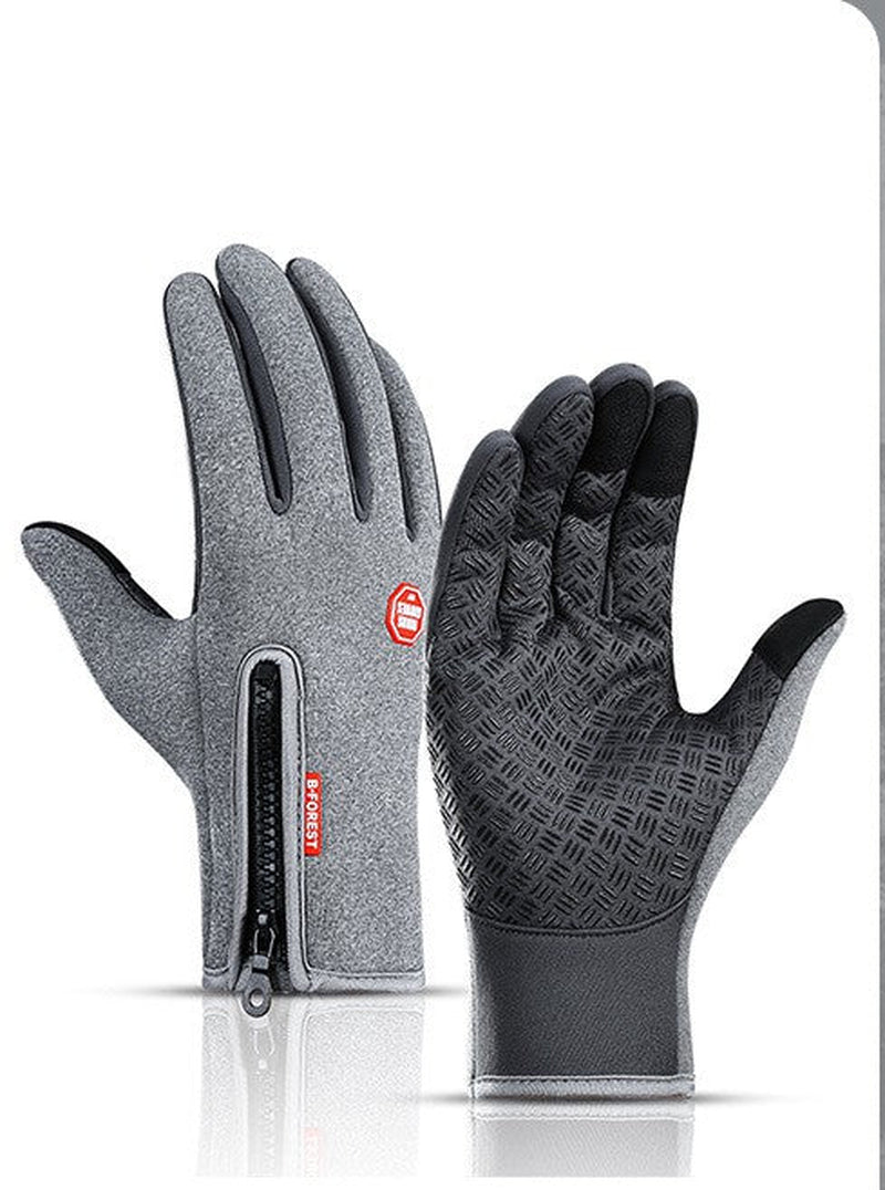 Heated Winter Gloves Touch Screen Riding Motorcycle Sliding Waterproof Sports Gloves with Fleece