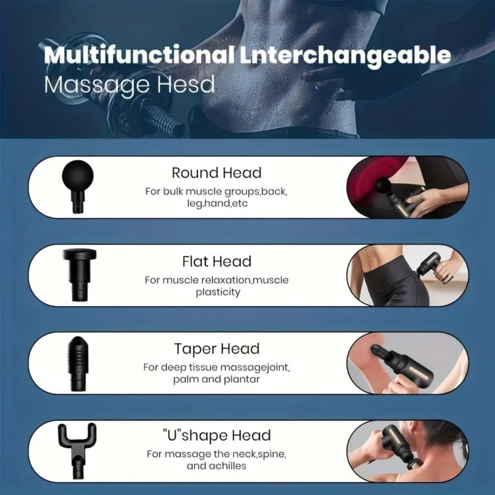 Random Color Fascia Gun Household Portable Muscle Relaxer USB Rechargeable Small Massager Mini Fascia Gun